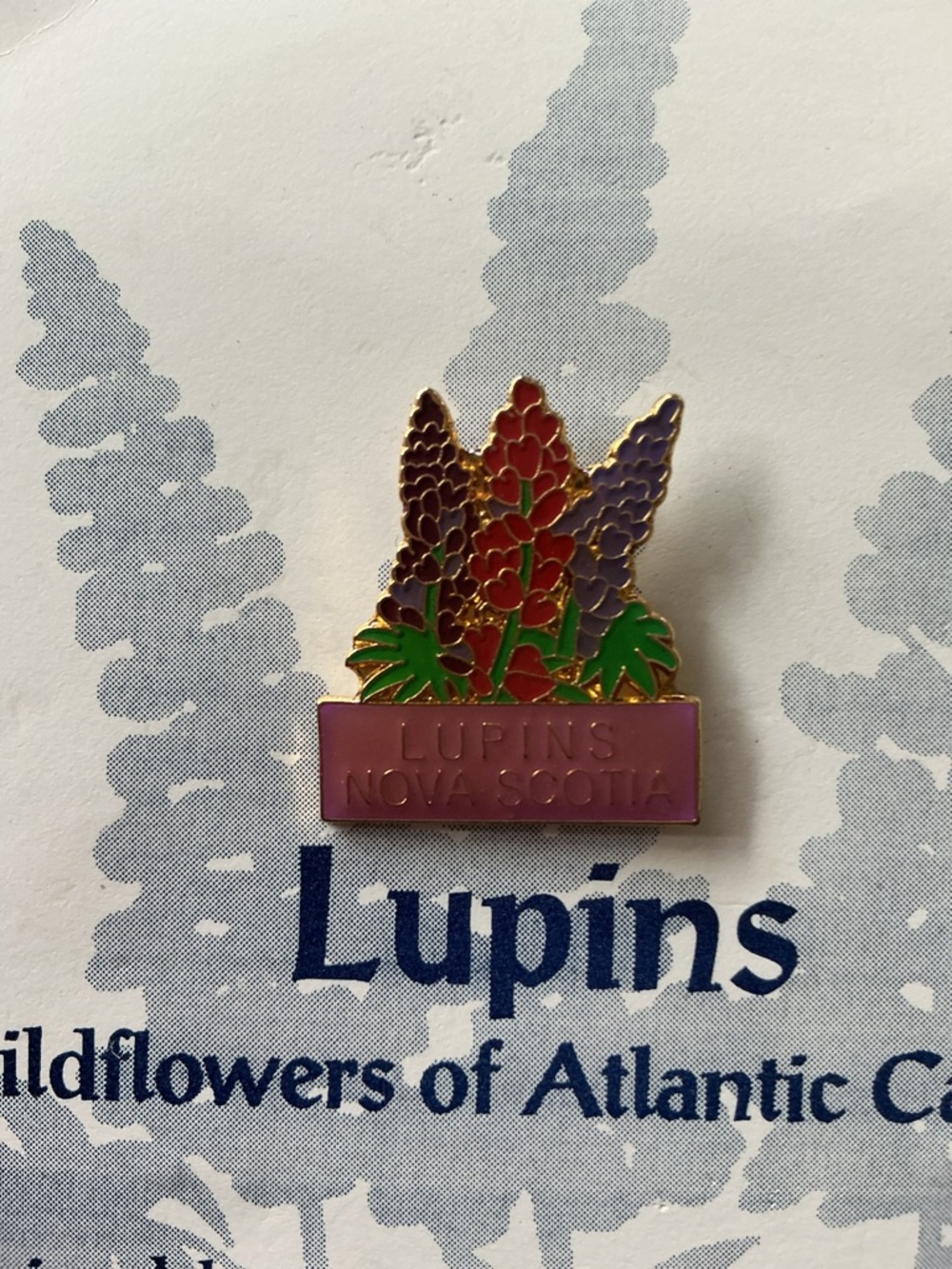 Lupins Wildflowers Enamel Pin - Multicolor New original packaging